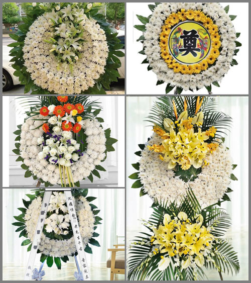 山东青岛平度市东阁街道东公沙村花圈速递
